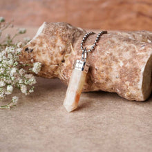 Load image into Gallery viewer, Sunstone Crystal Pendant – Healing Pencil Necklace for Vitality, Optimism &amp; Confidence
