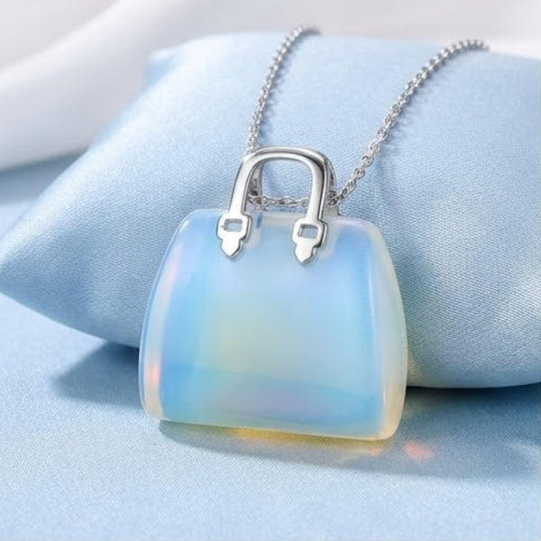 Opal Mini Handbag Pendant – Symbol of Spark, Hope, and Luxury – Perfect for Daily Wear