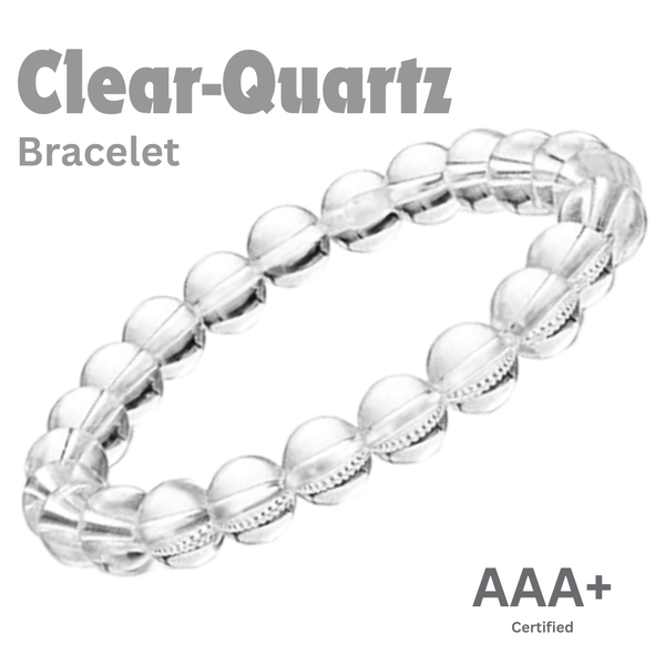 Pure Clear Quartz Crystal Bracelet: Clarity & Focus for Both Men & Women