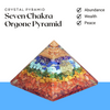 Natural 7 Chakra Crystal Orgone Pyramid - Balancing Energy & Enhancing Spiritual Connection