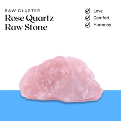 Rose Quartz Raw Stone – Symbol of Love, Compassion, and Emotional Healing – Perfect for Display