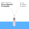 Rose Quartz Pendant – Love & Compassion Healing Crystal Necklace