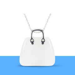 Clear Quartz Mini Handbag Pendant – Symbol of Energy, Amplification, and Clarity – Perfect for Daily Wear