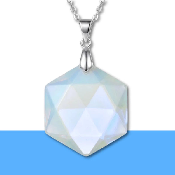 Opal Hexagon Pendant – Symbol of Spark, Hope, and Luxury – Perfect for Daily Wear