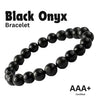 Close-up of Black Onyx bracelet showing intricate details and natural Black Onyx stone.