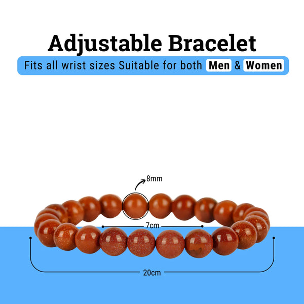 Red Sunstone Bracelet – Natural Healing Stone Bracelet for Vitality & Confidence