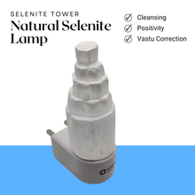 Load image into Gallery viewer, Natural Selenite Crystal Lamp for Energy Healing, Cleansing, and Spiritual Balance
