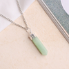 Green Aventurine Pendant – Healing Pencil Necklace for Prosperity, Luck & Positive Energy