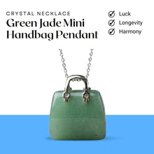 Load image into Gallery viewer, Green Jade Mini Handbag Pendant – Symbol of Luck, Longevity, and Harmony – Perfect for Daily Wear
