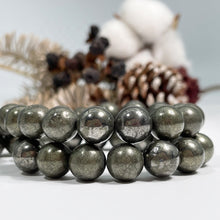 Load image into Gallery viewer, Pyrite bracelet for protection, confidence &amp; wealth – natural healing crystal stone jewelry
