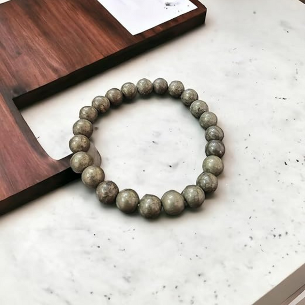 Pyrite Ring & Pyrite Bracelet Set – Healing Stone Jewelry for Wealth & Protection