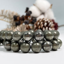 Load image into Gallery viewer, Pyrite bracelet for protection, confidence &amp; wealth – natural healing crystal stone jewelry
