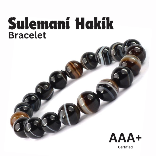 Certified Original Sulemani Hakik Stone Bracelet Perfect for Men, Women & Kids