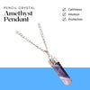Amethyst Pendant – Pencil Necklace for Calmness, Intuition & Spiritual Growth