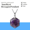 Amethyst Hexagon Pendant – Symbol of Peace, Intuition, and Rest – Perfect for Daily Wear