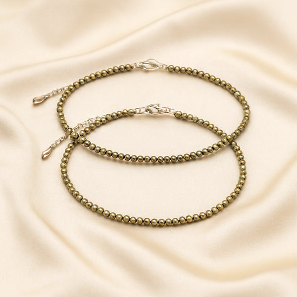 Certified Natural Pyrite Anklet Pack - Wealth Walk & Confidence Step | Buy Online - Image 4