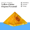 Reiki Healing & Vastu Feng Shui Yellow Citrine Orgone Pyramid - Manifestation, Success & Prosperity