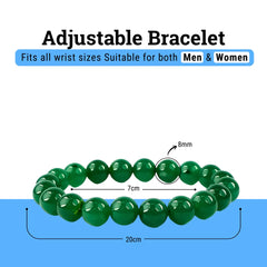 Natural Green Jade Bracelet – Unisex Healing Stone Jewelry for Balance, Harmony & Prosperity