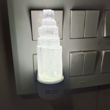 Load image into Gallery viewer, Natural Selenite Crystal Lamp for Energy Healing, Cleansing, and Spiritual Balance
