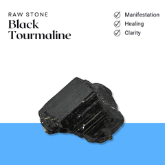 Black Tourmaline Stone for Protection, Grounding, and Energy Cleansing