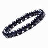 Model wearing a stylish Blue Sunstone bracelet to highlight its elegance and aesthetic appeal. Get to know more about the Blue Sunstone benefits