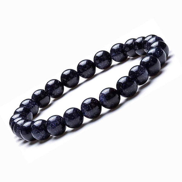 Model wearing a stylish Blue Sunstone bracelet to highlight its elegance and aesthetic appeal. Get to know more about the Blue Sunstone benefits