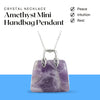 Amethyst Mini Handbag Pendant – Symbol of Peace, Intuition, and Rest – Perfect for Daily Wear