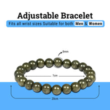Load image into Gallery viewer, Certified Pyrite Bracelet – Authentic Pyrite Stone Healing Crystal for Wealth, Success &amp; Positive Energy | With LAB Certificate
