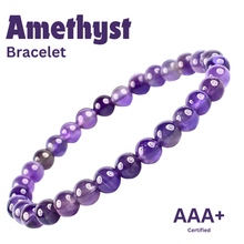 Load image into Gallery viewer, Buy Natural Amethyst Bracelet – Healing Purple Gemstone Beads for Men, Women &amp; Kids | Reiki Energy &amp; Spiritual Healing

