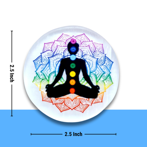 Selenite Stone Chakra Charging Plate – Healing Crystal for Meditation & Energy