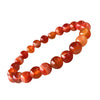 Model wearing a stylish Red Sulemani Hakik bracelet to highlight its elegance and aesthetic appeal. Get to know more about the Red Sulemani Hakik benefits