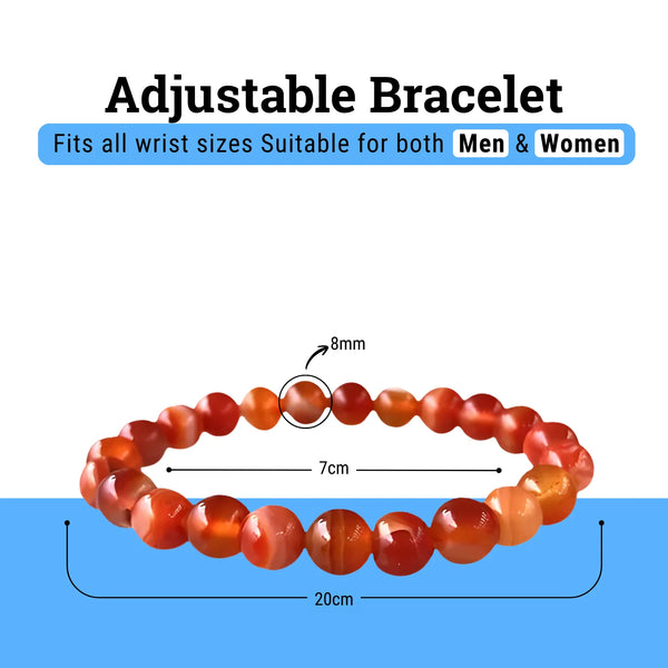 Red Sulemani Hakik Bracelet – Natural Healing Stone Bracelet for Protection & Balance