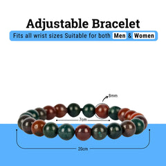 Bloodstone Bracelet – Natural Healing Stone for Strength, Courage & Balance