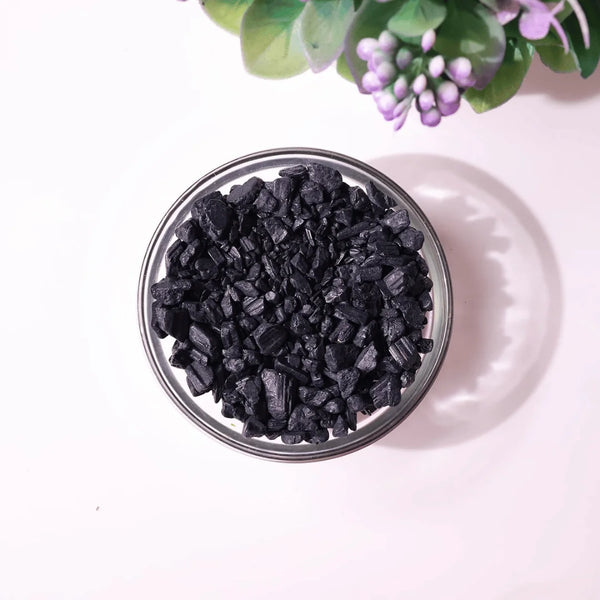 Black Tourmaline Chips Stone – Symbol of Protection, Grounding, and Purification – Perfect for Decoration