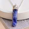 Sodalite Stone Pendant – Healing Crystal Pencil Necklace for Intuition & Clarity