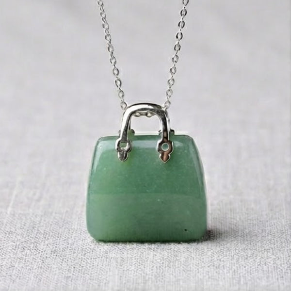 Green Jade Mini Handbag Pendant – Symbol of Luck, Longevity, and Harmony – Perfect for Daily Wear