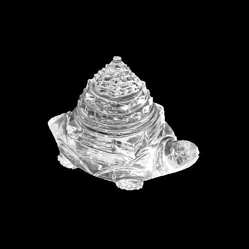 Sphatik Shree Yantra Turtle — AAA Grade Clear Quartz Healing Stone for Meditation, Pooja & Energy Cleansing (20–25g) — Certified
