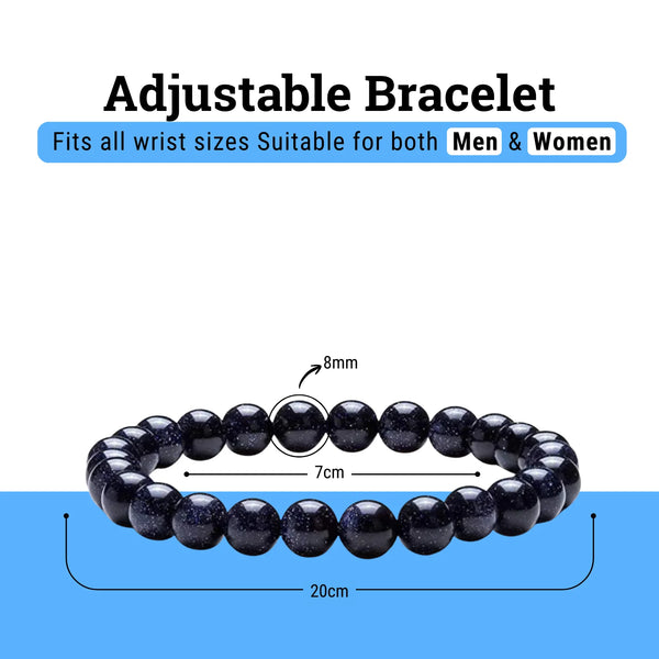 Calm Confidence & Clear Focus - Blue Sunstone Bracelet for inner steadiness, clarity, and composed energy