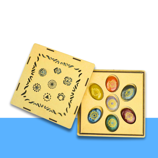 Zibu Coins Reiki Healing Set – Oval Reiki Crystals for Chakra Healing & Energy Balancing