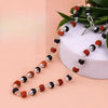 Rudraksha & Karungali Mala with Silver Caps – Symbol of Protection, Wisdom, and Positivity