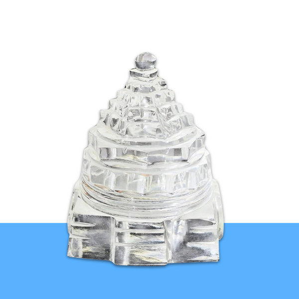 Original Sphatik Shree Yantra (Maha Meru Yantra) - Authentic Crystal for Enhancing Wealth, Prosperity, and Positive Energy