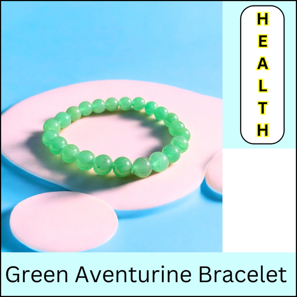 Lifestyle shot of a Green Aventurine, Silver Hematite, Red Jasper, Rose Quartz bracelet on a person's wrist, emphasizing comfort and beauty.