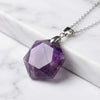 Amethyst Hexagon Pendant – Symbol of Peace, Intuition, and Rest – Perfect for Daily Wear