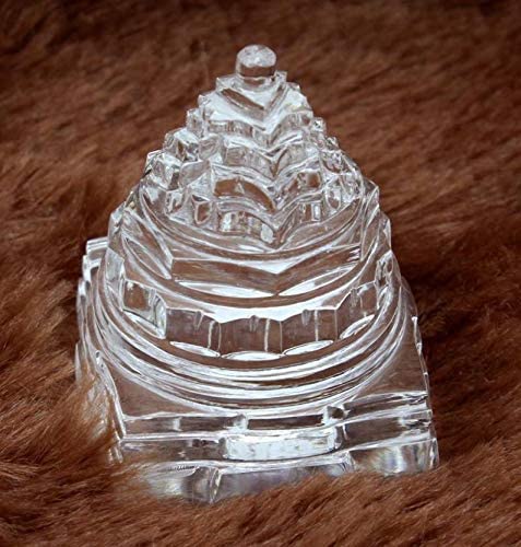 Original Sphatik Shree Yantra (Maha Meru) – Crystal for Wealth, Prosperity & Positive Energy