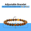 Brown Tiger Eye Stone Bracelet – Certified Healing Stone for Will Power, Focus & Protection
