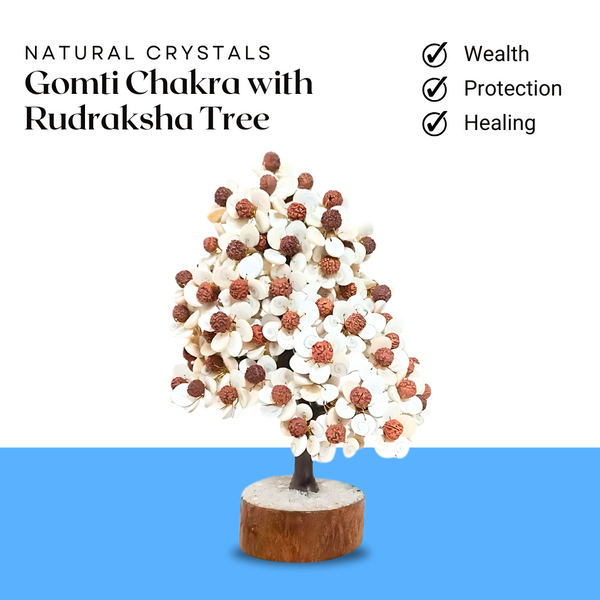 Natural & Original Gomti Chakra Crystal Tree – Wealth, Abundance & Prosperity | Showpiece for Home & Office