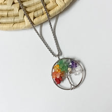 Load image into Gallery viewer, 7 Chakra Tree of Life Pendant with Chain - Helps in Energy Balancing, Healing, and Spiritual Growth - Suitable for All
