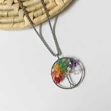 Load image into Gallery viewer, 7 Chakra Tree of Life Pendant with Chain - Helps in Energy Balancing, Healing, and Spiritual Growth - Suitable for All
