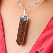 Load image into Gallery viewer, Goldstone Pendant – Healing Necklace for Confidence &amp; Positive Energy
