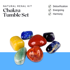 Natural 7 Chakra Tumble Stone Set - Energized Crystals for Reiki Healing and Energy Balancing